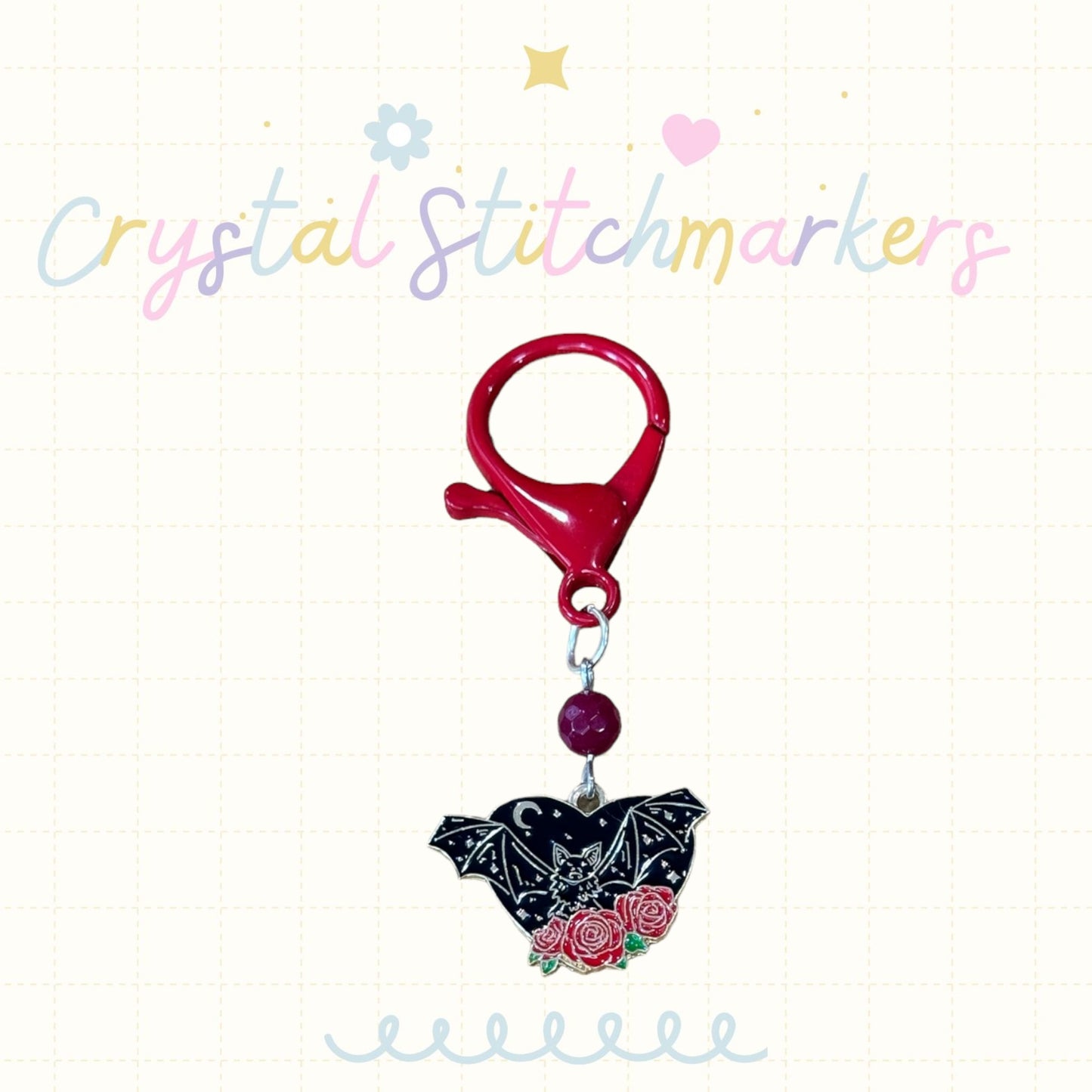Cherry Garnet Halloween Theme Stitch Markers