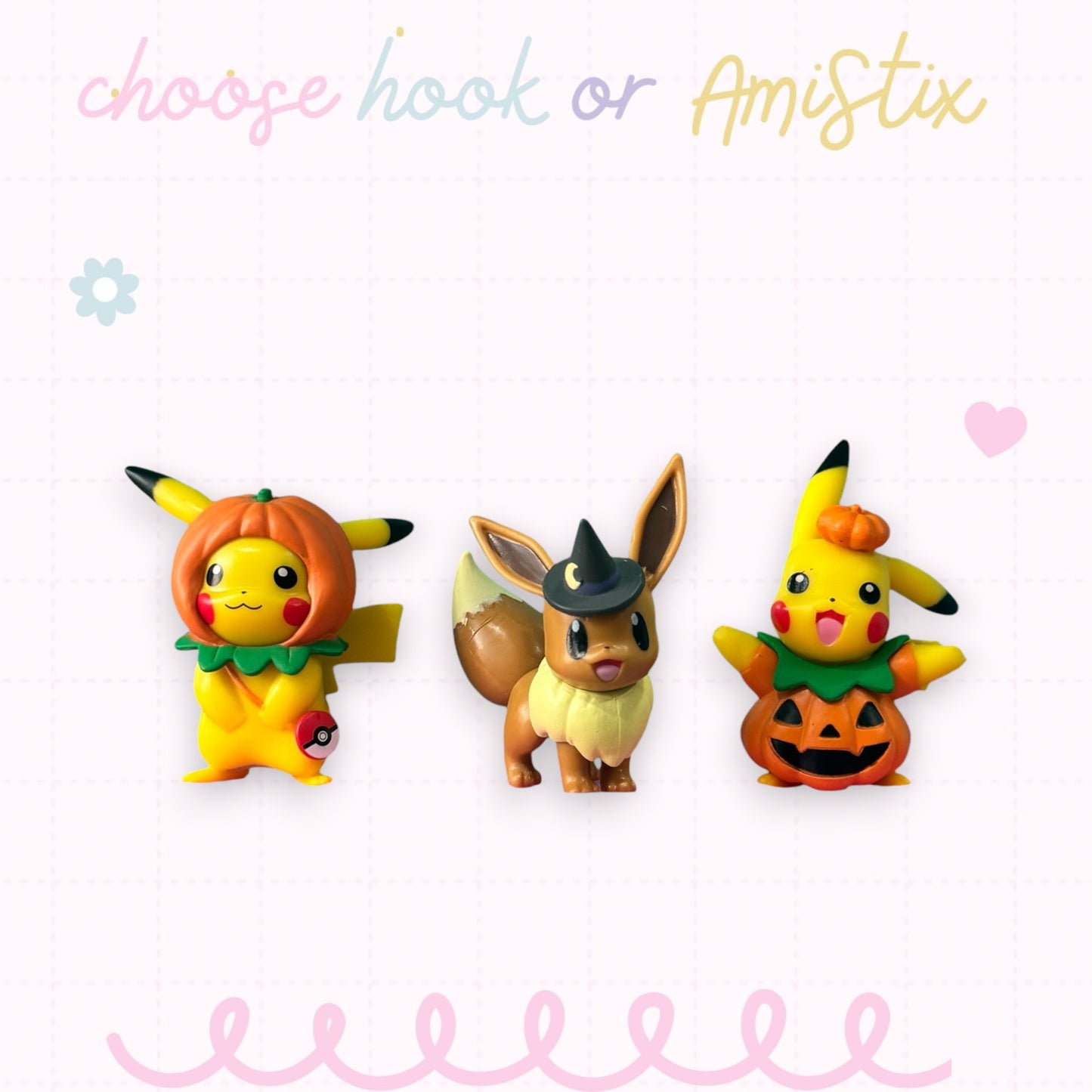 Choose Beaded Crochet Hook and/Or AmiStixTM - Pokemon Halloween Speciall Edition Battle Figure