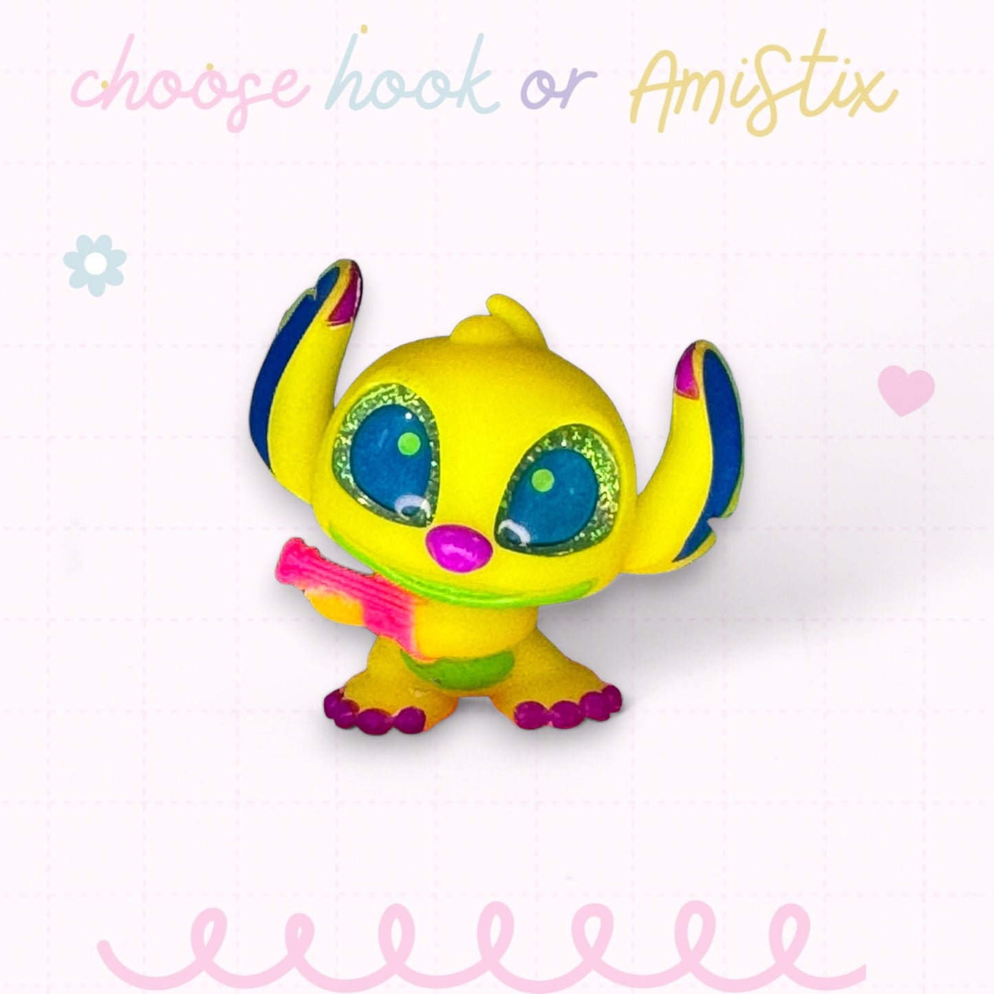Interchangeable Topper Crochet Hook and/Or AmiStixTM - Made with Lilo and Stitch Doorables