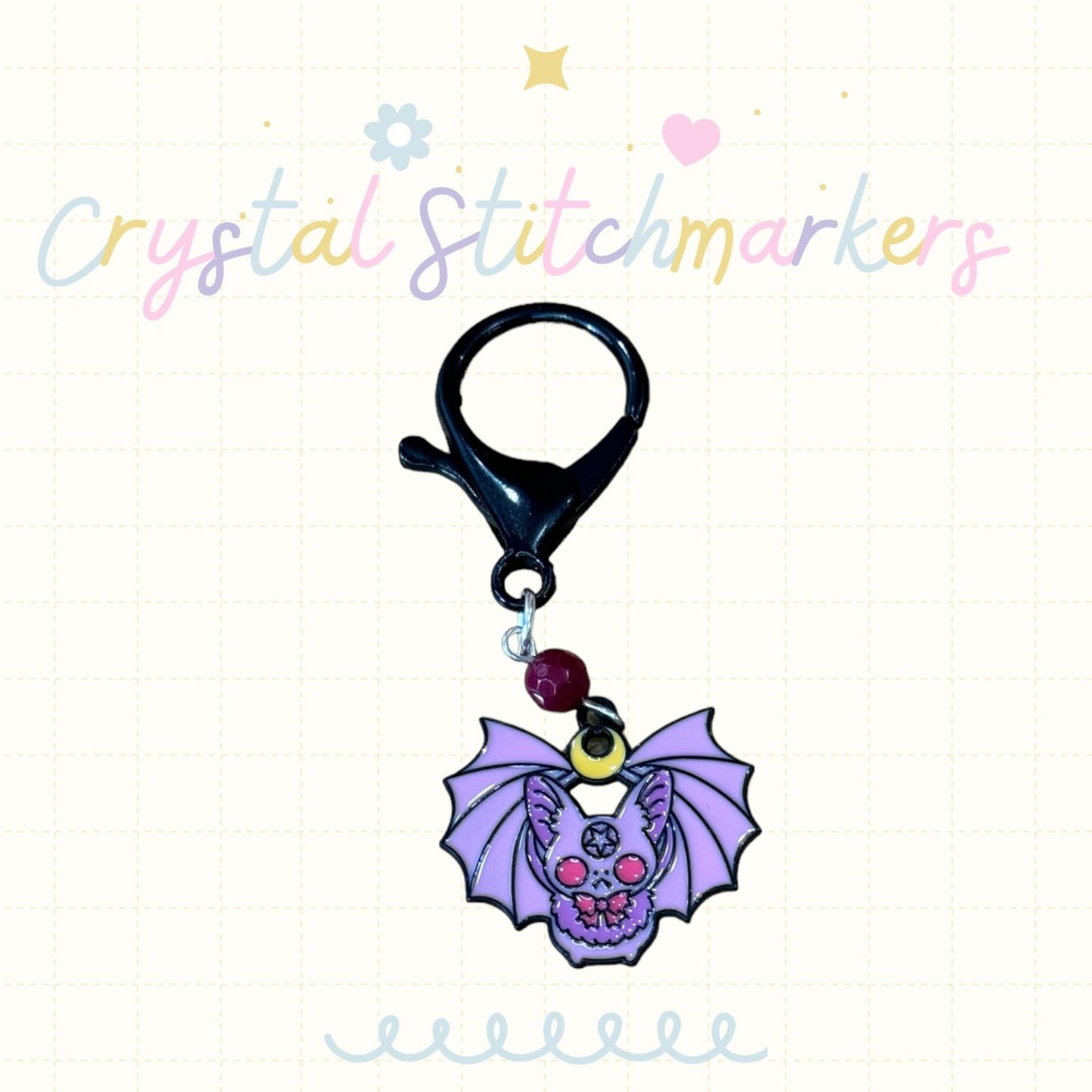 Cherry Garnet Halloween Theme Stitch Markers
