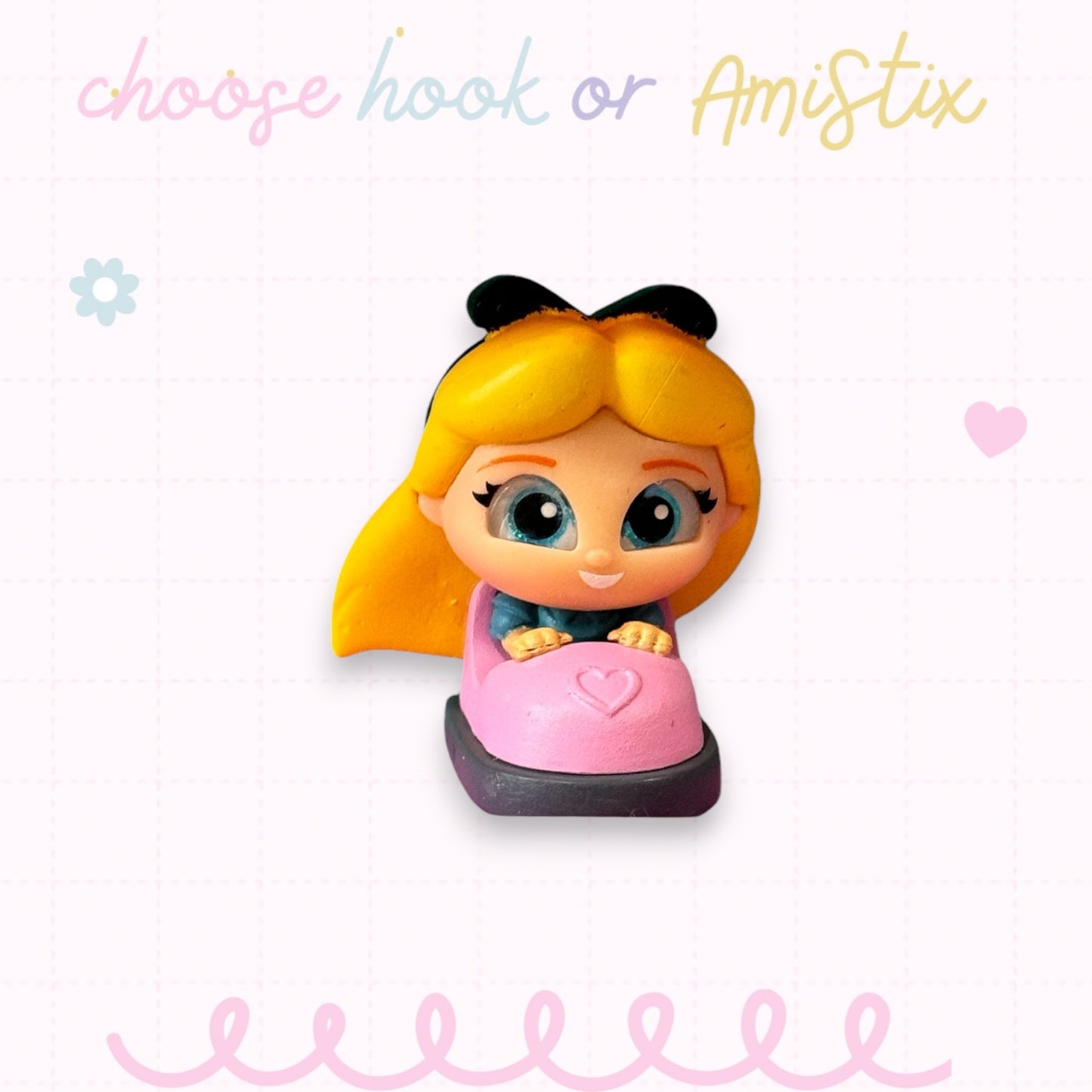 Choose Beaded Crochet Hook and/Or AmiStixTM -  Made with Alice in Wonderland Disney Doorables