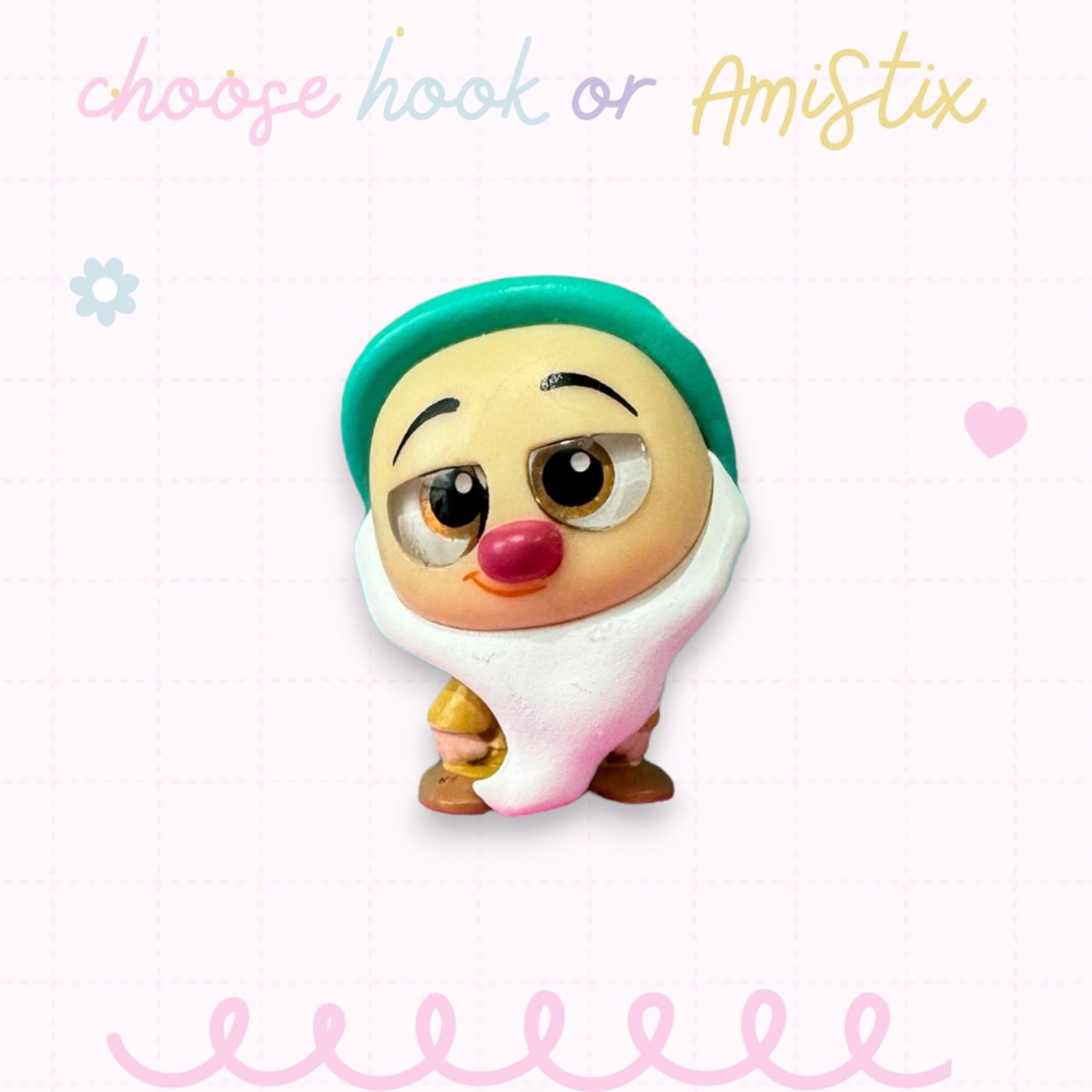 Choose Beaded Crochet Hook and/Or AmiStixTM - Made with Snow White Disney Doorables