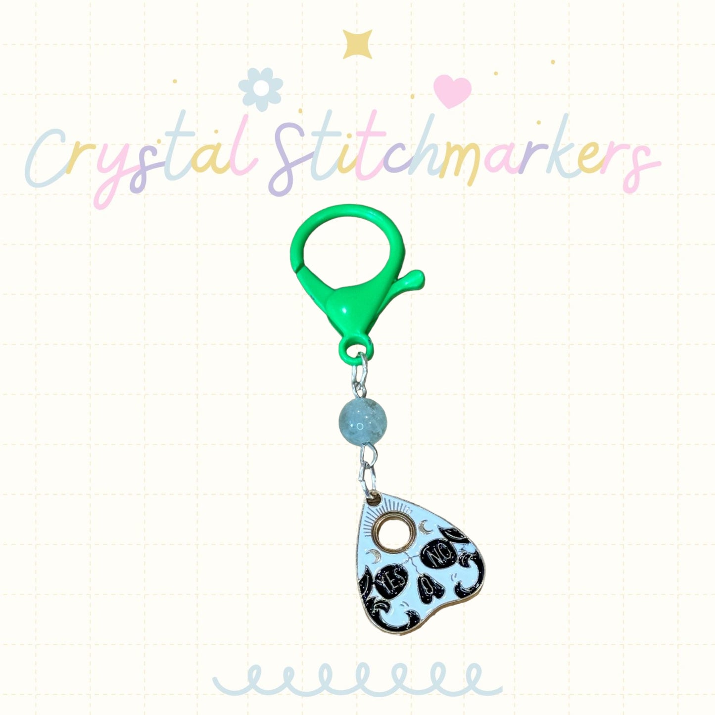 Fluorite Jasper Halloween Theme Stitch Markers