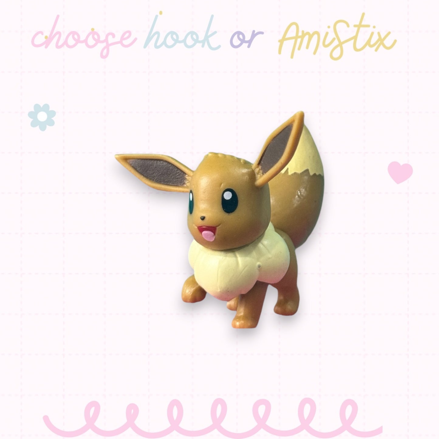 Choose Beaded Crochet Hook and/Or AmiStixTM - Pokemon Eevee Battle Figure (Copy) (Copy)