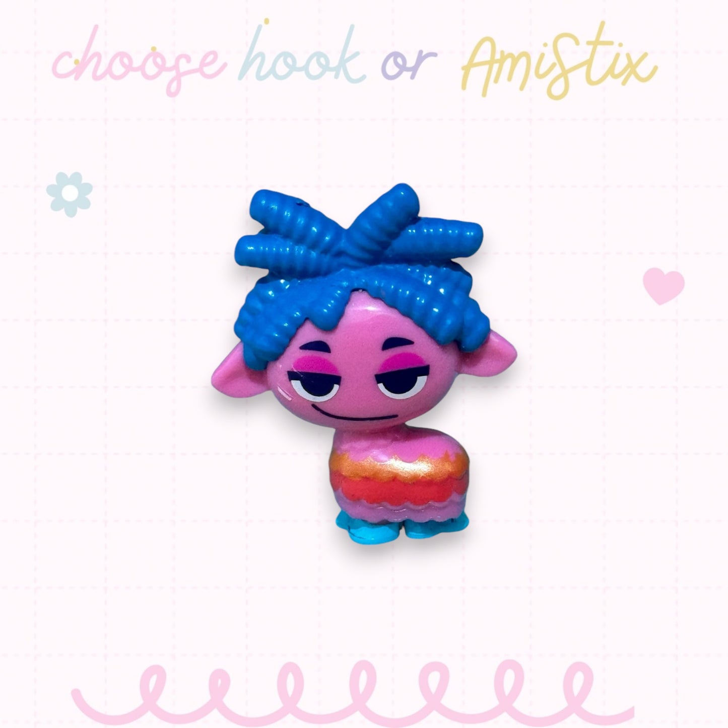 Choose Beaded Crochet Hook and/Or AmiStixTM - Made with Trolls Mineez by Dreamworks Mystery