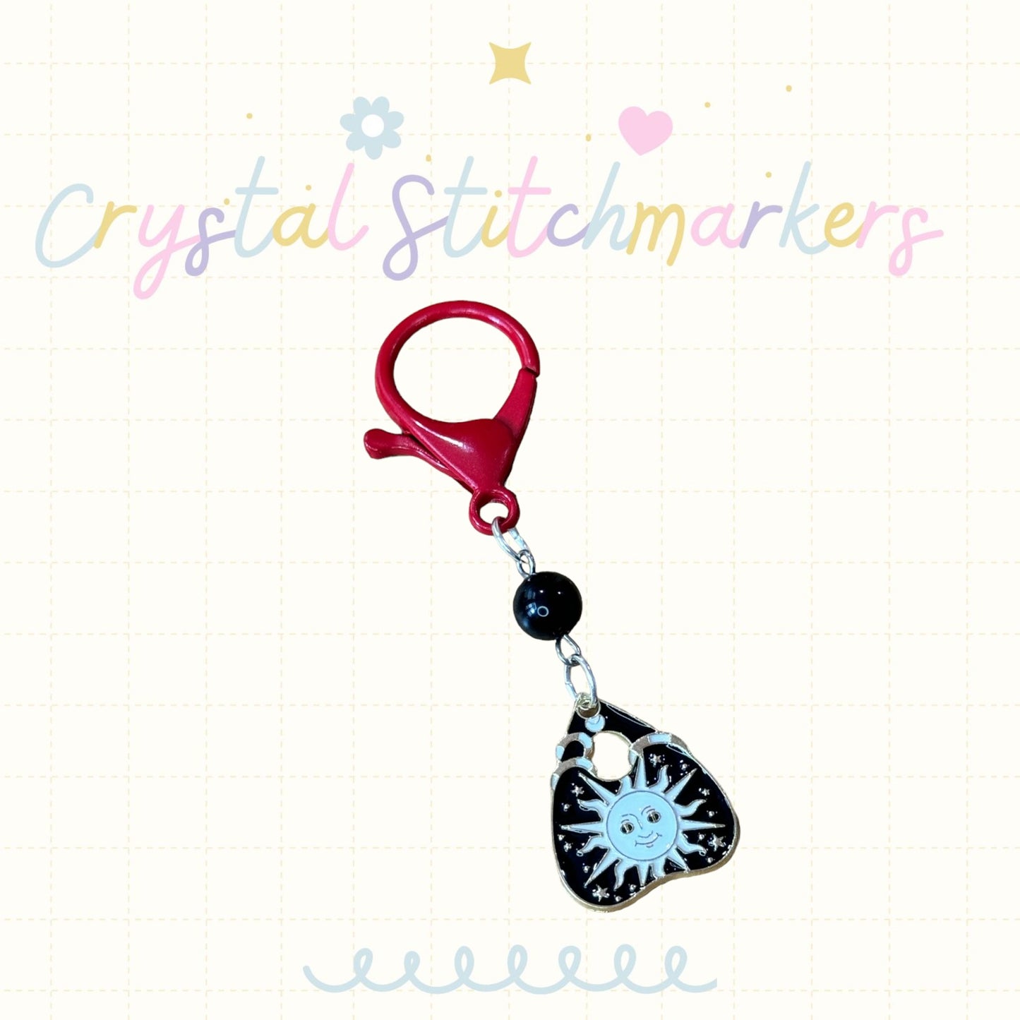 Black Onyx Halloween Theme Stitch Markers