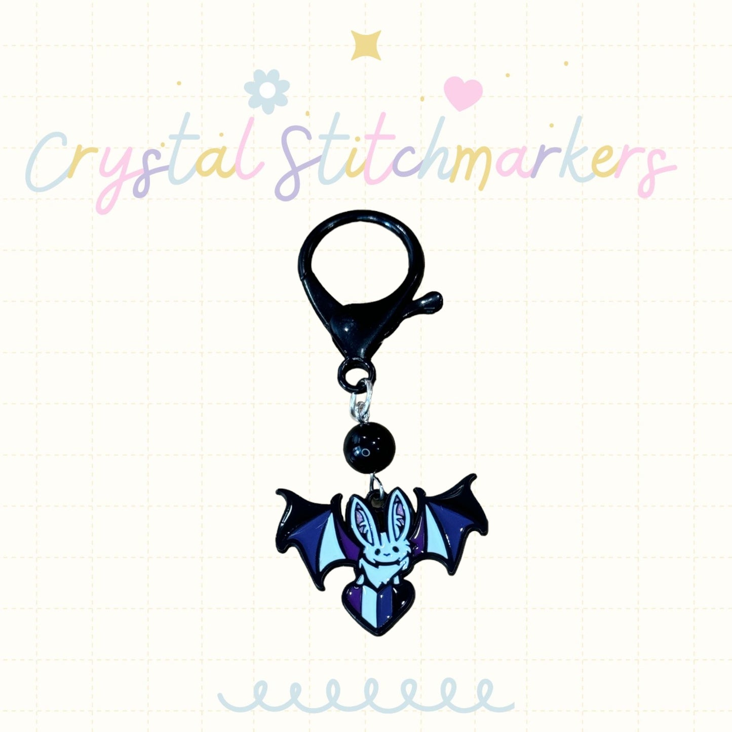 Black Onyx Halloween Theme Stitch Markers