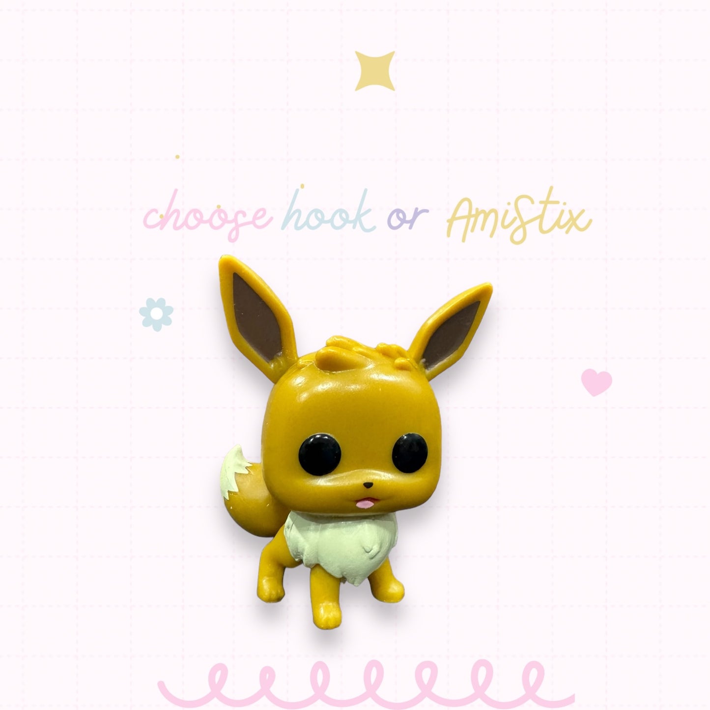 Choose Beaded Crochet Hook and/Or AmiStixTM - Pokemon Evee Funko Pocket Pop