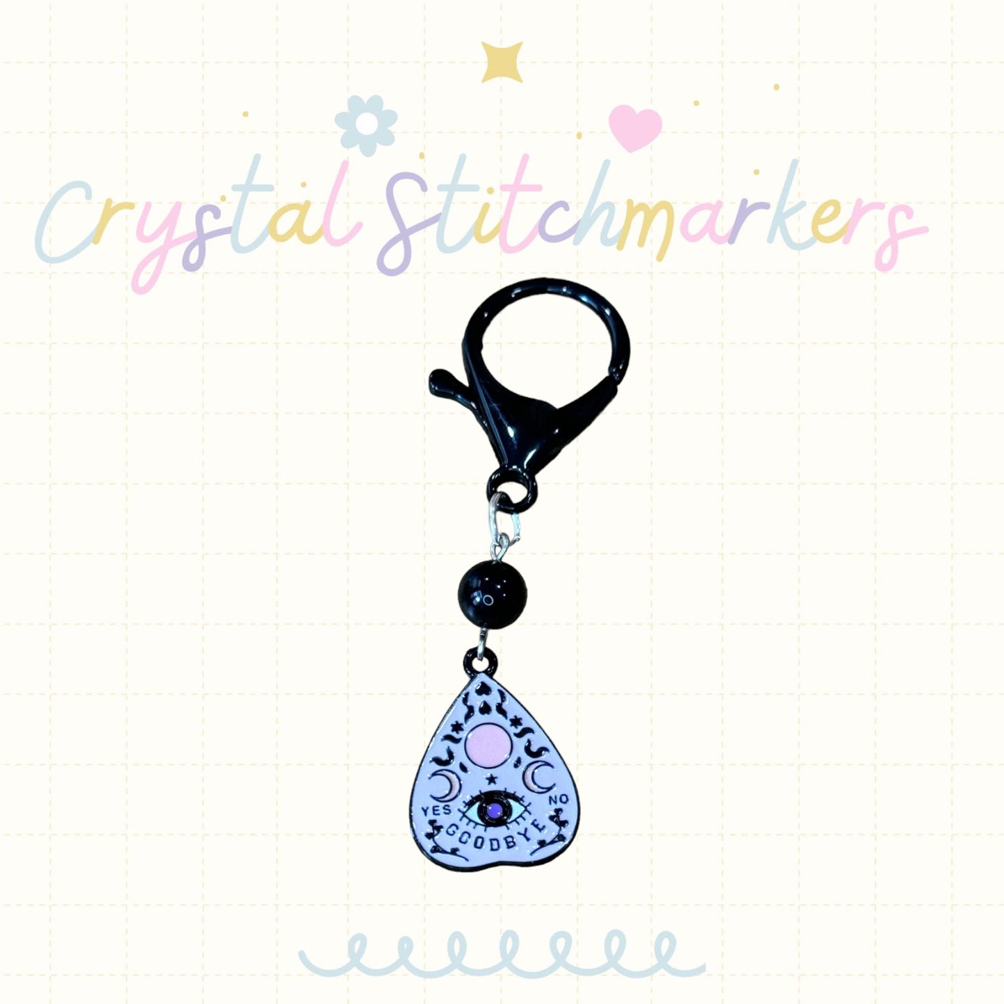 Black Onyx Halloween Theme Stitch Markers