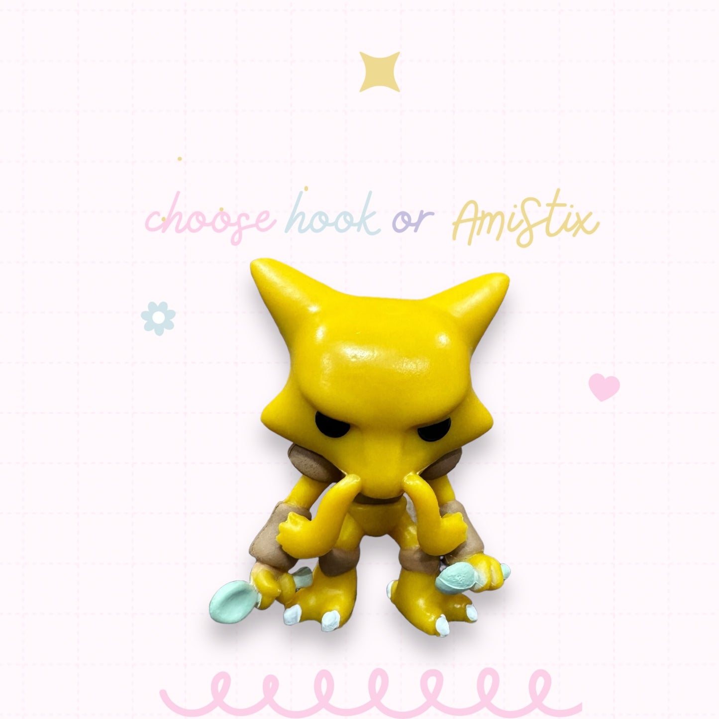 Choose Beaded Crochet Hook and/Or AmiStixTM - Pokemon Alakazam Funko Pocket Pop