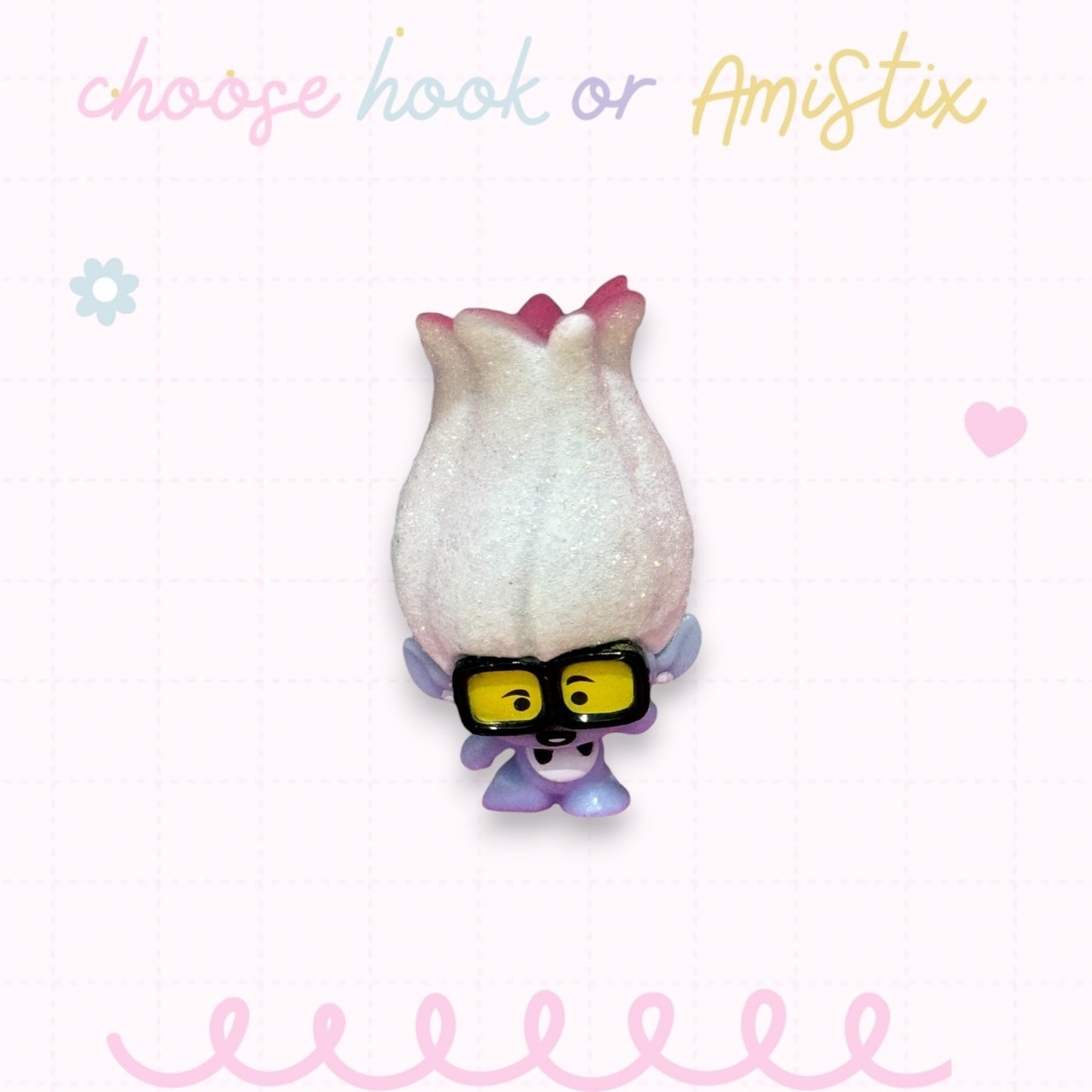 Choose Beaded Crochet Hook and/Or AmiStixTM - Made with Trolls Mineez by Dreamworks Mystery