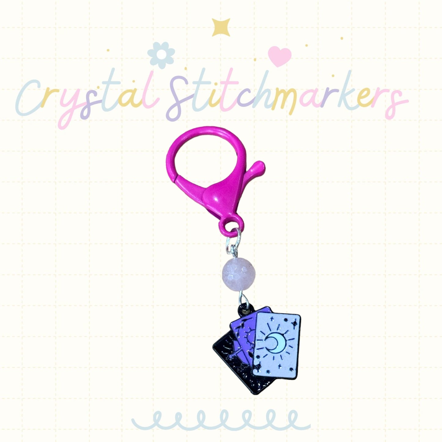 Rose Quartz Halloween Theme Stitch Markers