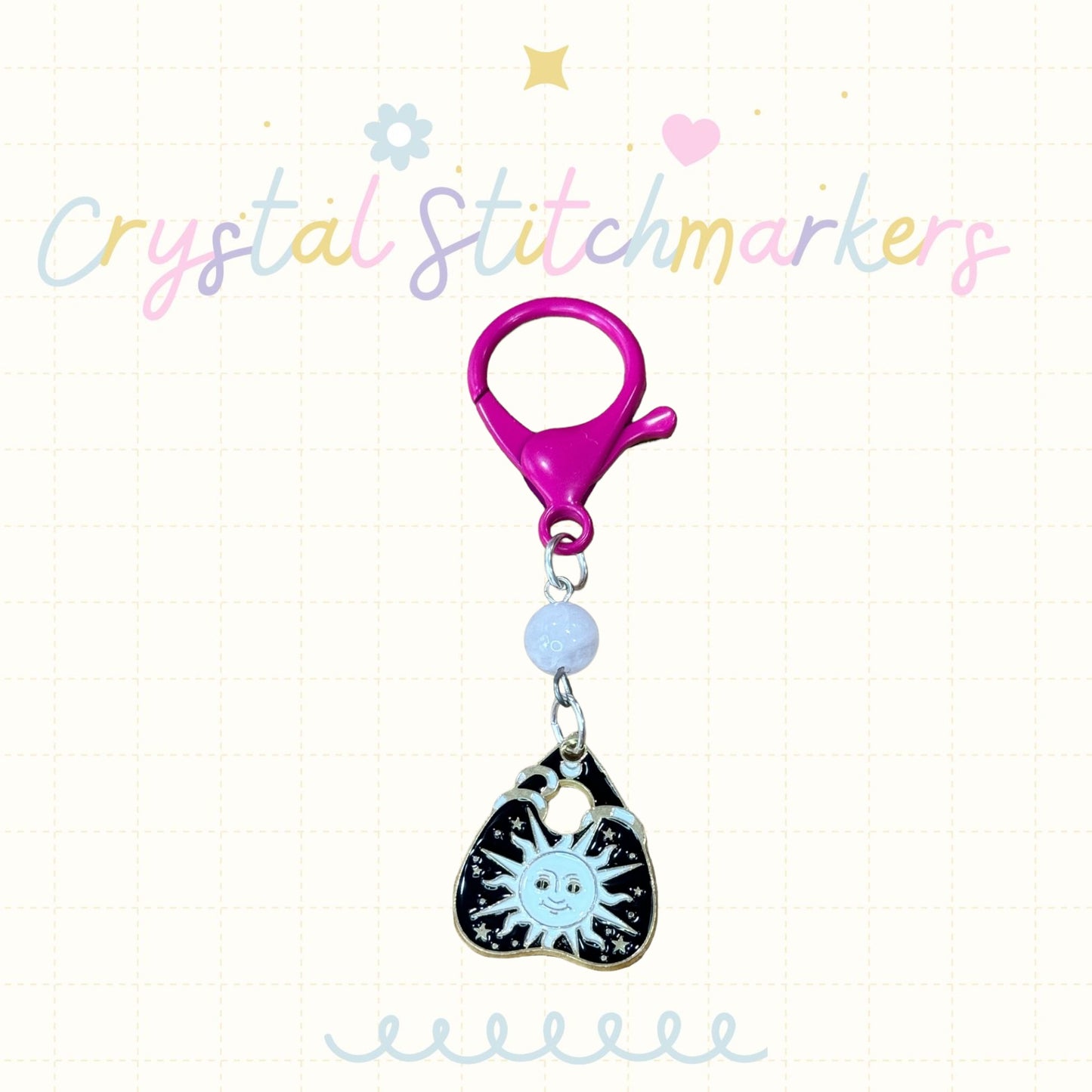 Rose Quartz Halloween Theme Stitch Markers
