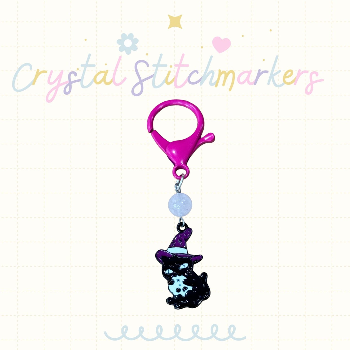 Rose Quartz Halloween Theme Stitch Markers