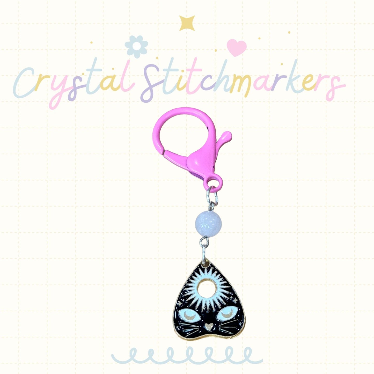 Rose Quartz Halloween Theme Stitch Markers