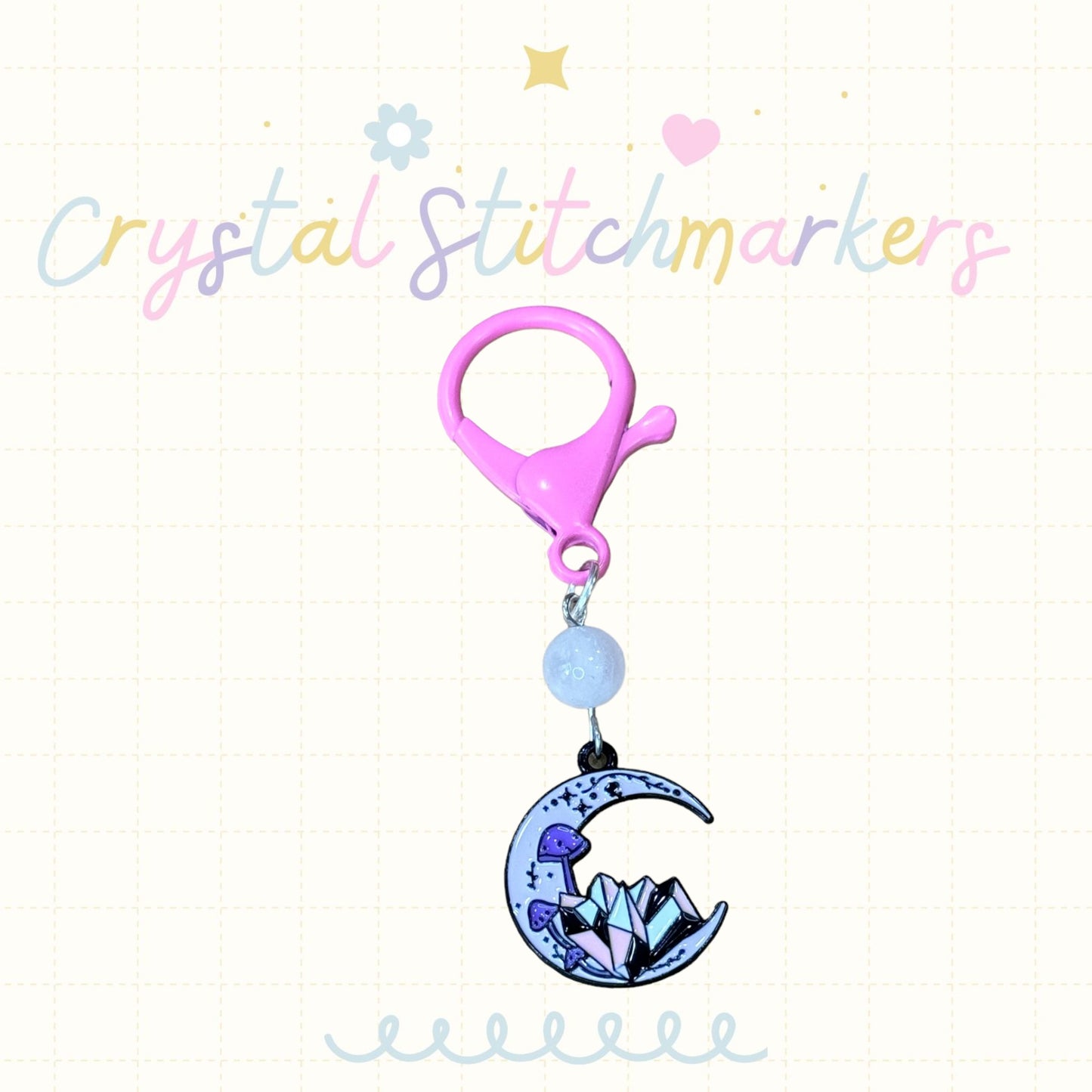 Rose Quartz Halloween Theme Stitch Markers
