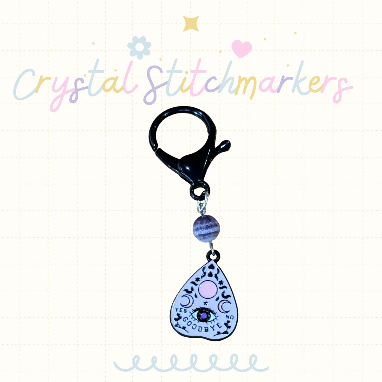 Dream Amethyst Faceted Halloween Theme Stitch Markers