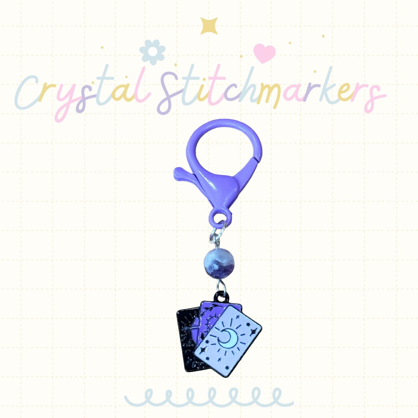 Dream Amethyst Faceted Halloween Theme Stitch Markers