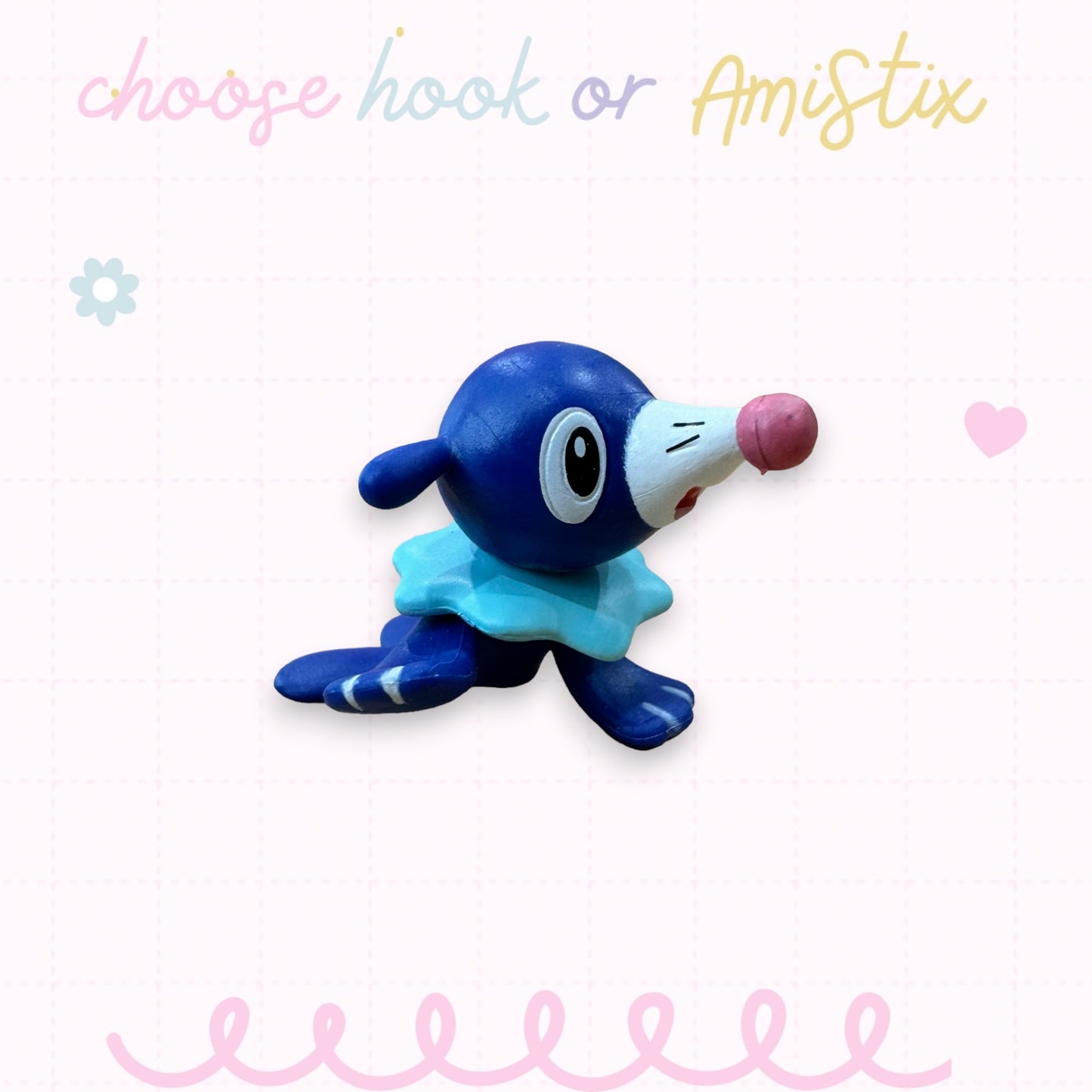 Choose Beaded Crochet Hook and/Or AmiStixTM - Pokemon Popplio Battle Figure