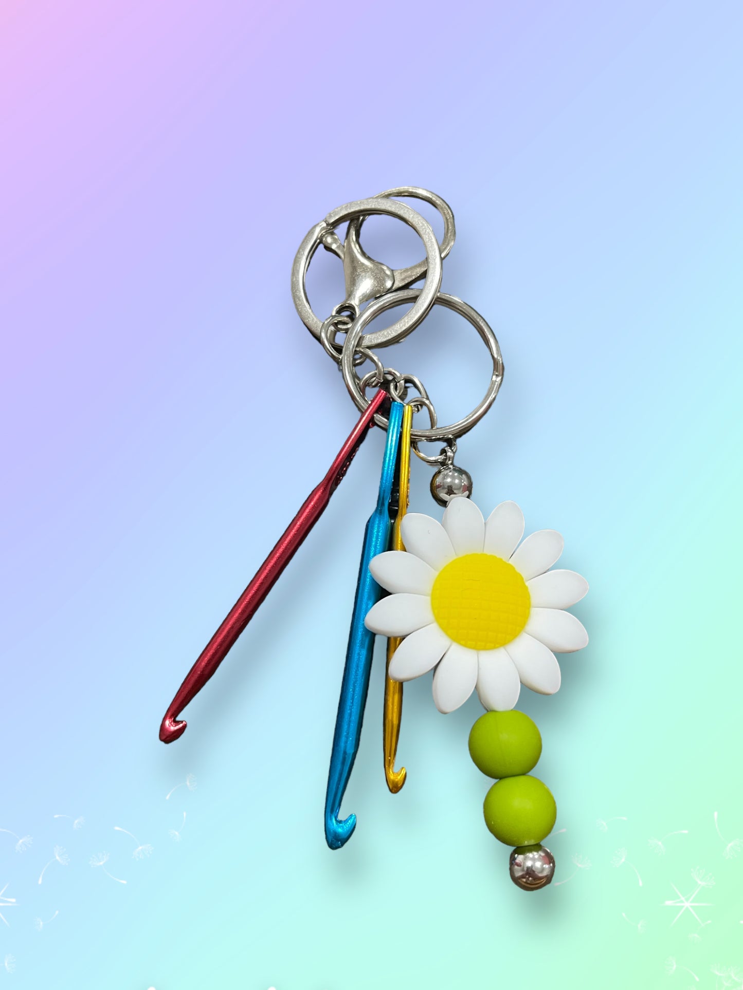 Daisey crochet Keychain