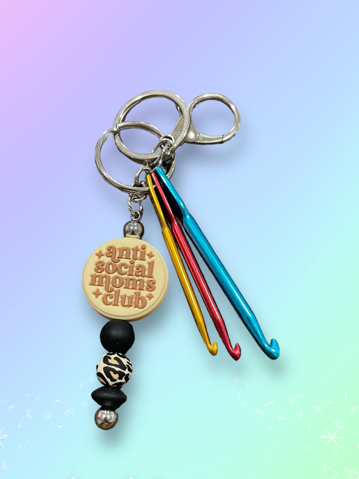 Anti Social Moms Club Cheetah Keychain