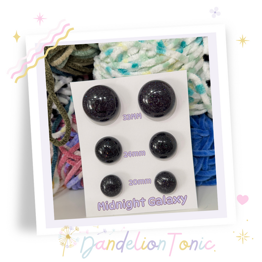 Midnight Galaxy Round Safety Eyes Singles