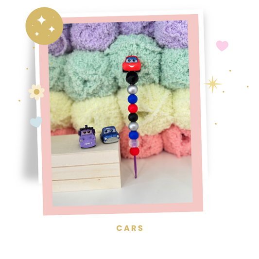Interchangeable Topper Crochet Hook and/Or AmiStixTM - Made with Cars Doorables