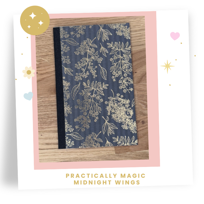 8x5 Pack of 3  Practically Magic Travelers Note Book: Midnight Wings
