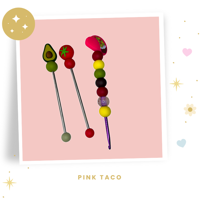 Beaded Crochet Hook and AmiStixTM Taco Tuesday Set
