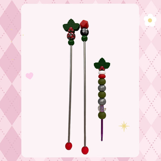 Ami Stix and Crochet Hook Mistletoe Set