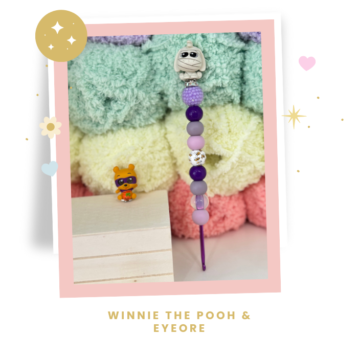 Interchangeable Topper Crochet Hook and/Or AmiStixTM - Made with  Winnie the Pooh Doorables
