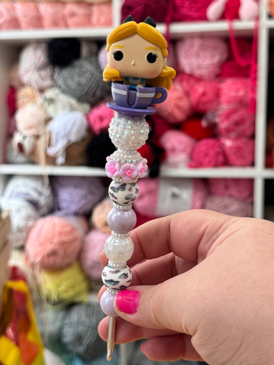 Choose Beaded Crochet Hook and/Or AmiStixTM - Made with Funko Pocket Pop Alice in Wonderland