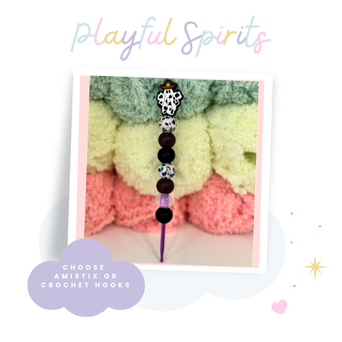 Choose Beaded Crochet Hook and/Or AmistixTM - Playful spirits