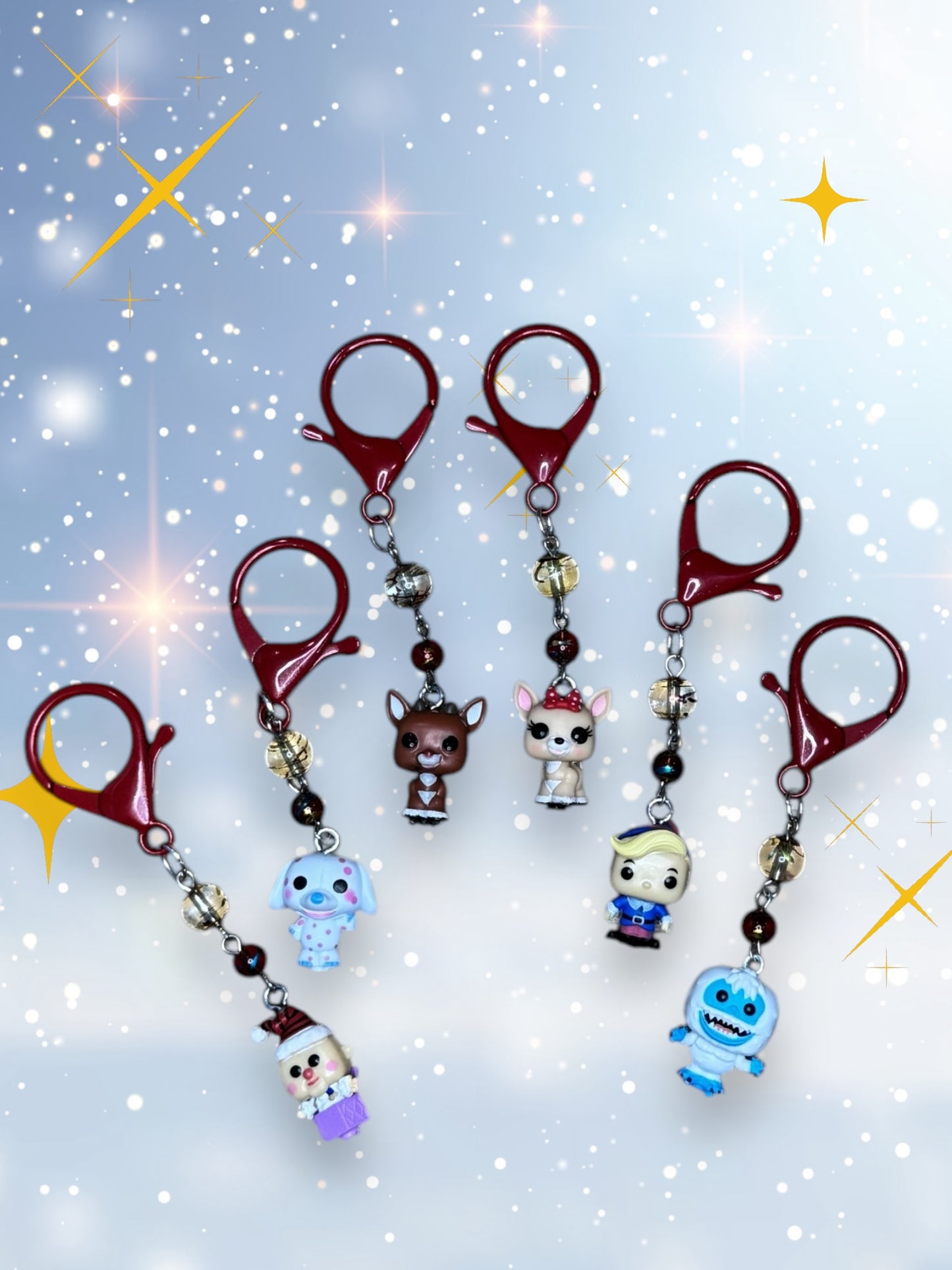 Stitchmarkers made with Disney Rudolph Bitty Pop