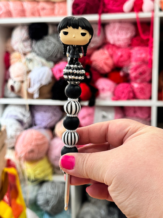 Choose Beaded Crochet Hook and/Or AmiStixTM - Made with Funko Pocket Pop Adams Family