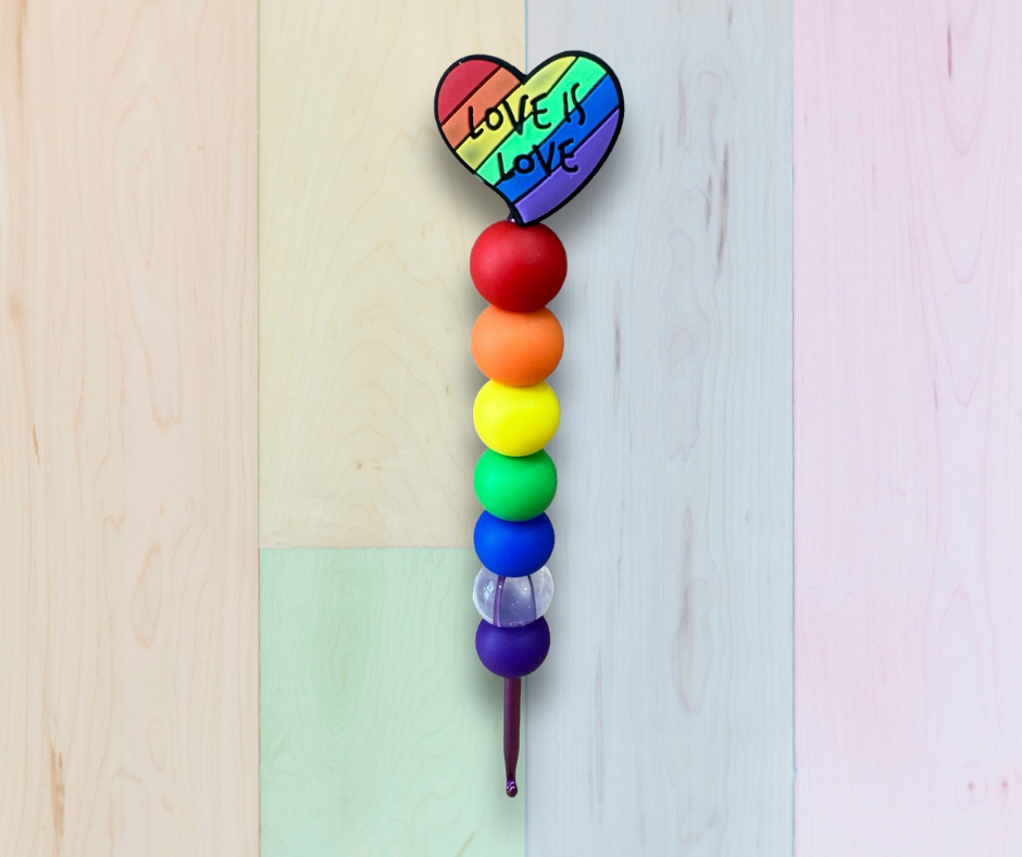 Beaded Crochet Hook Love is Love