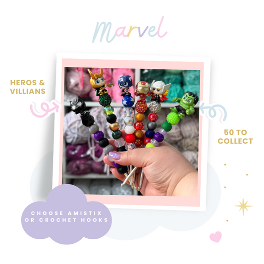 Choose Beaded Crochet Hook and/Or AmiStixTM - Made with Marvel Disney Doorables