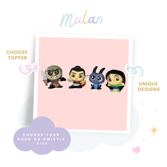 Choose Beaded Crochet Hook and/Or AmiStixTM - Made with Mulan Disney Doorables
