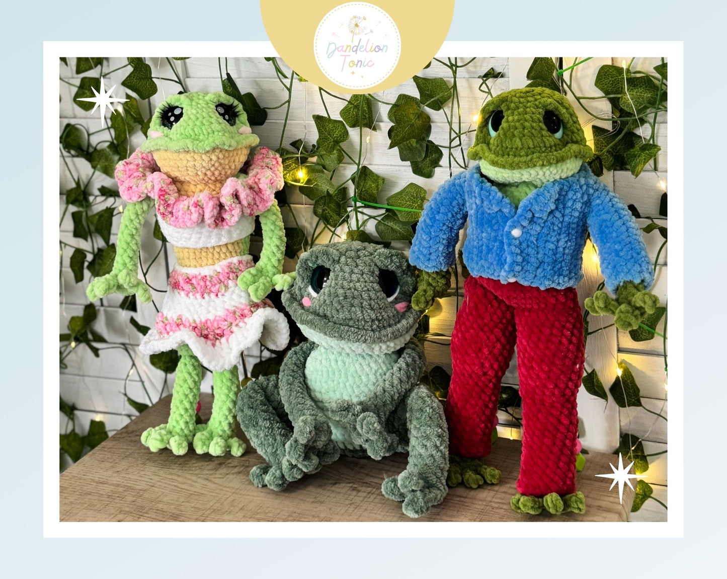 Pilar and Richie the Island frog Crochet Pattern