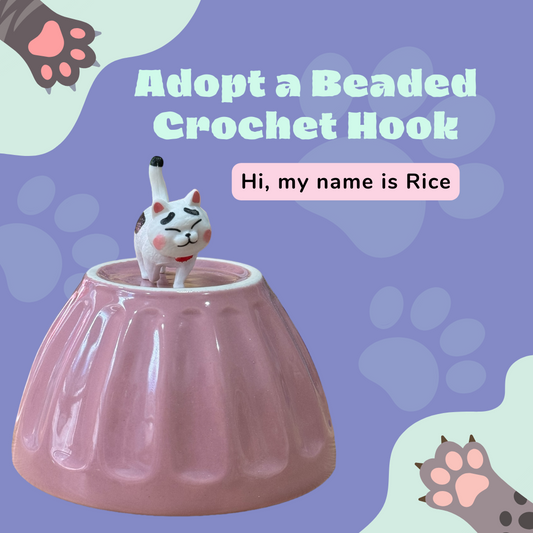 Adopt a Beaded Crochet Hook- Rice