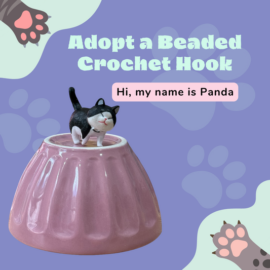 Adopt a Beaded Crochet Hook- Panda