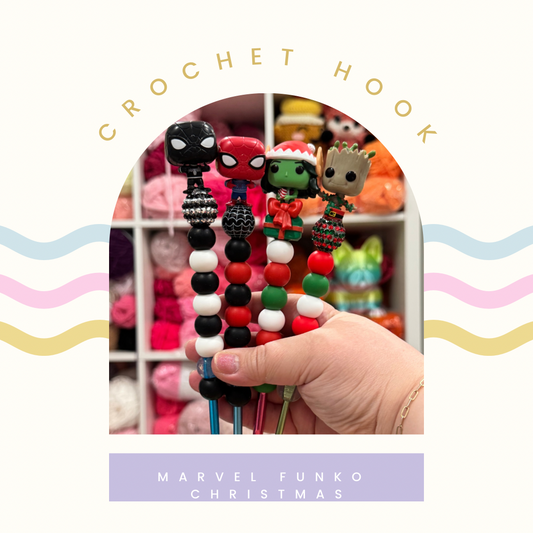 Beaded Crochet Hook with Marvel Funko