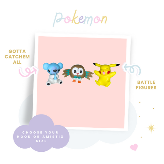 Choose Beaded Crochet Hook and/Or AmiStix™️ -  Pokemon Battlefigures