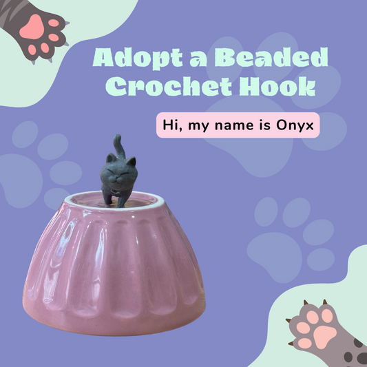 Adopt a Beaded Crochet Hook- Onyx