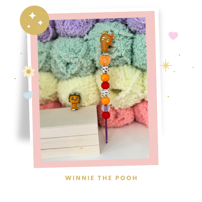 Interchangeable Topper Crochet Hook and/Or AmiStixTM - Made with  Winnie the Pooh Doorables