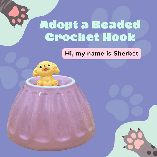 Adopt a Beaded Crochet Hook- Sherbet