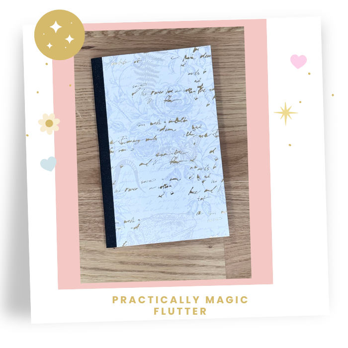 8x5 Pack of 3  Practically Magic Travelers Note Book: Flutter