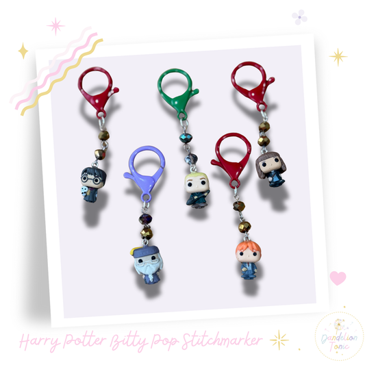 Stitchmarkers made with Harry Potter Bitty Pop