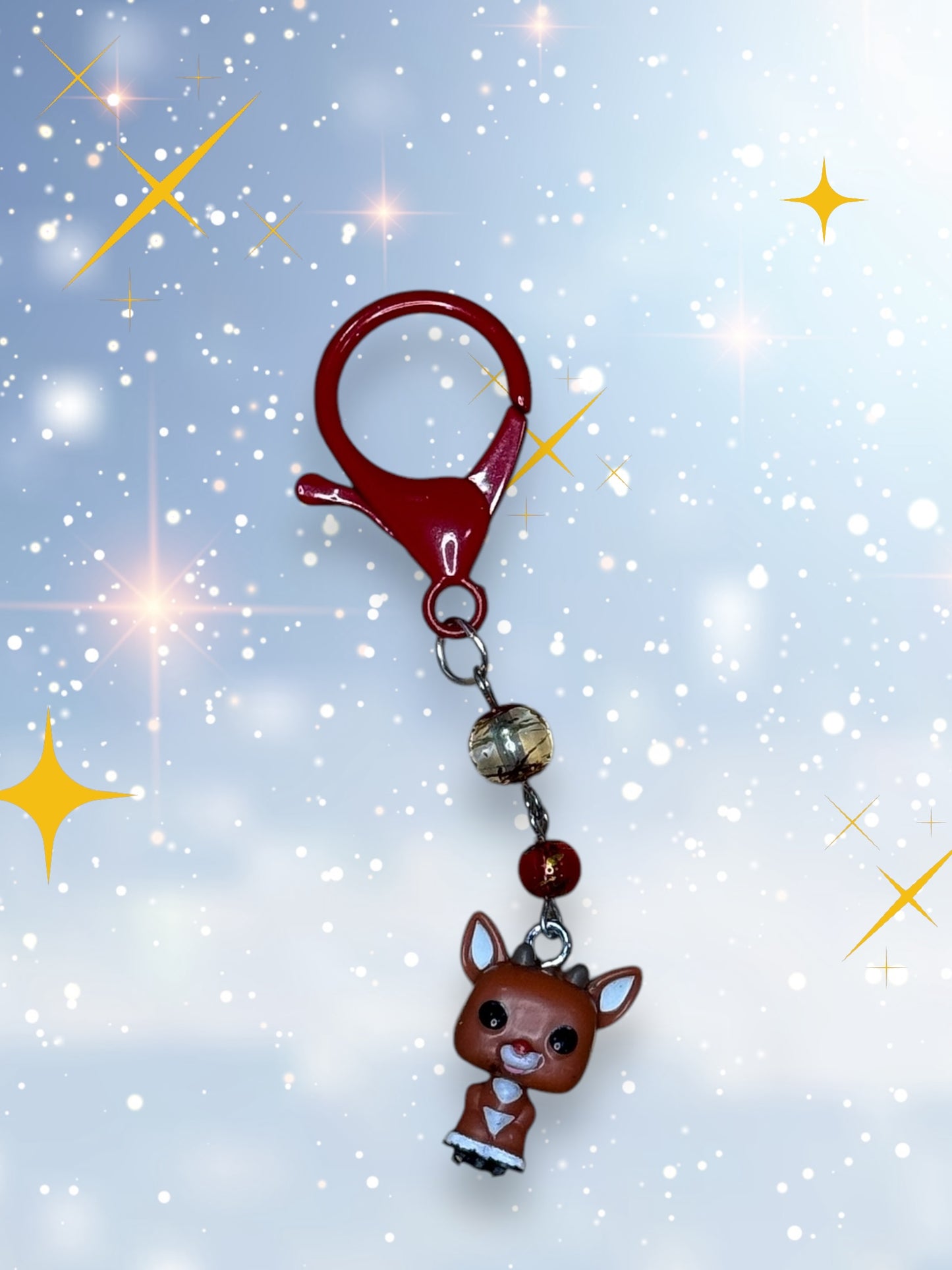 Stitchmarkers made with Disney Rudolph Bitty Pop