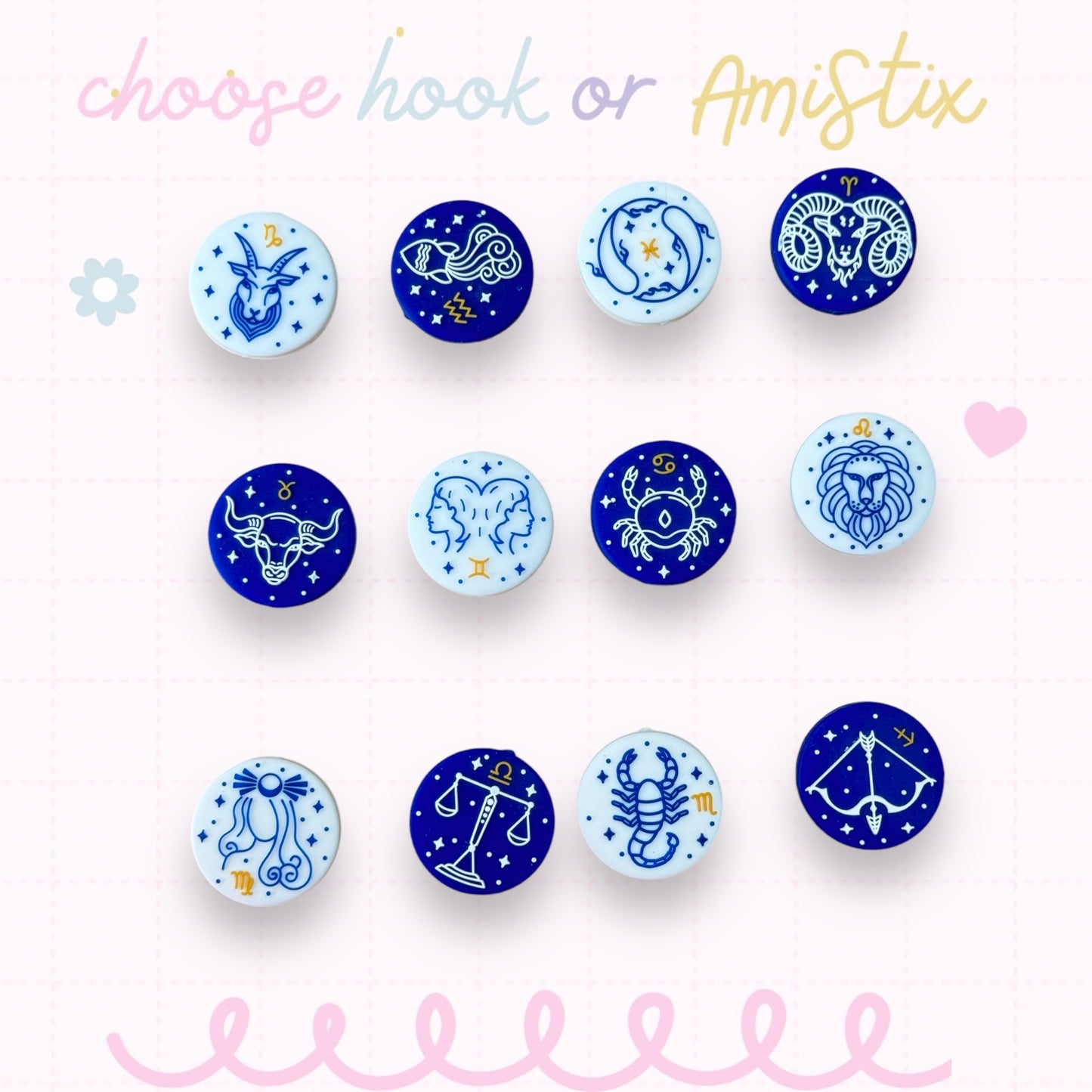 Choose Beaded Crochet Hook and/Or AmiStixTM - Horoscope